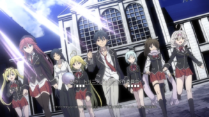 action romance anime Trinity Seven